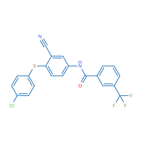 N-{4-[(4-chlorophenyl)sulfanyl]-3-cyanophenyl}-3-(trifluoromethyl)benzamide 25mg