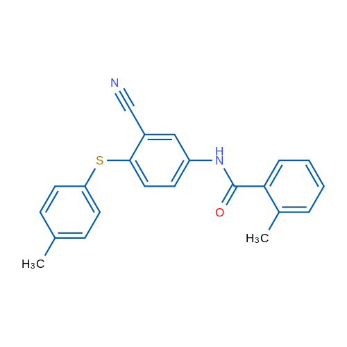 N-{3-cyano-4-[(4-methylphenyl)sulfanyl]phenyl}-2-methylbenzamide 1g