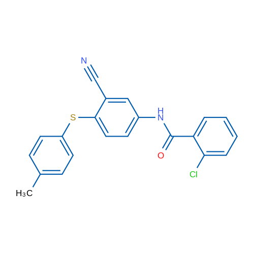 2-Chloro-N-{3-cyano-4-[(4-methylphenyl)sulfanyl]phenyl}benzamide 1g