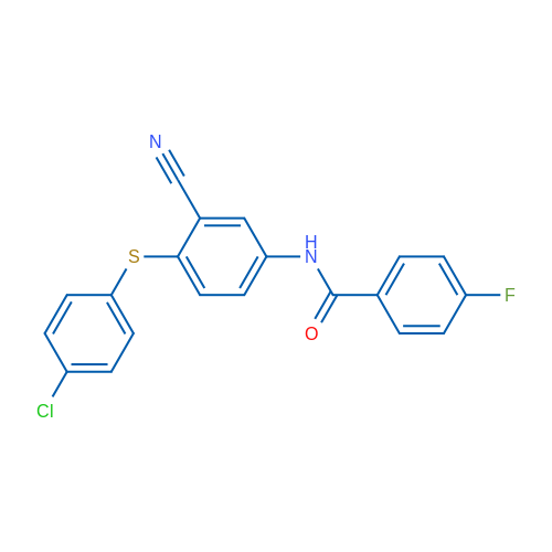 N-{4-[(4-chlorophenyl)sulfanyl]-3-cyanophenyl}-4-fluorobenzamide 1g