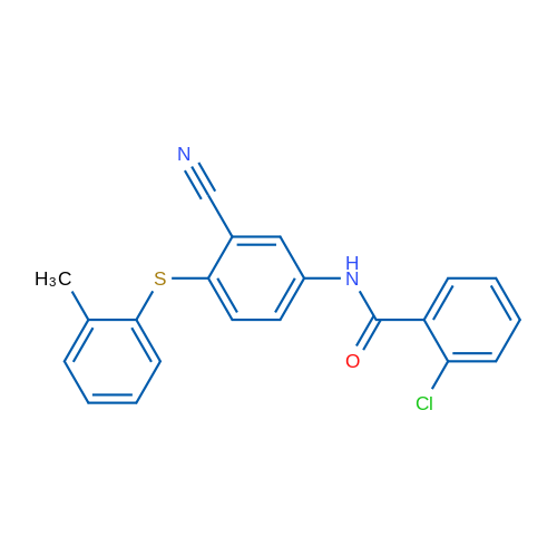 2-Chloro-N-{3-cyano-4-[(2-methylphenyl)sulfanyl]phenyl}benzamide 1g