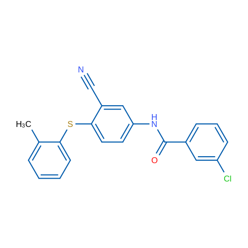 3-Chloro-N-{3-cyano-4-[(2-methylphenyl)sulfanyl]phenyl}benzamide 1g