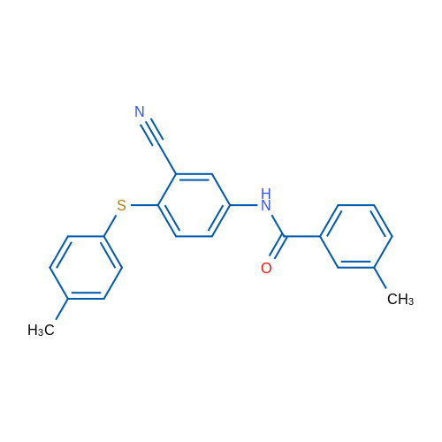 N-{3-cyano-4-[(4-methylphenyl)sulfanyl]phenyl}-3-methylbenzamide 1g