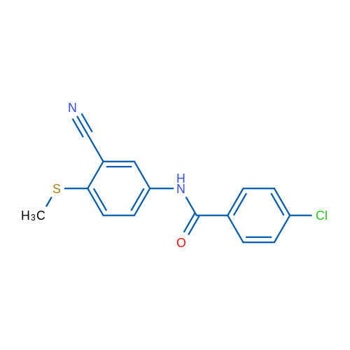 4-Chloro-N-[3-cyano-4-(methylsulfanyl)phenyl]benzamide 1g