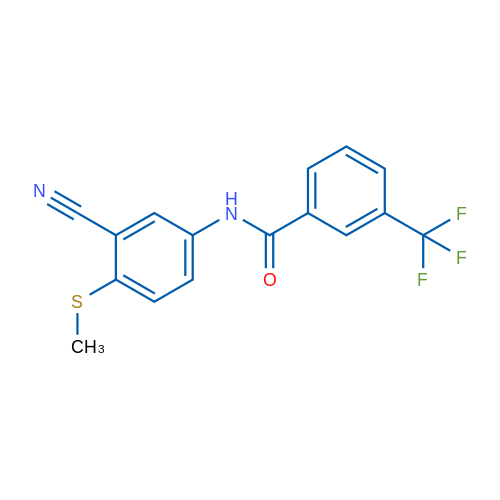 N-[3-Cyano-4-(methylsulfanyl)phenyl]-3-(trifluoromethyl)benzamide 1g