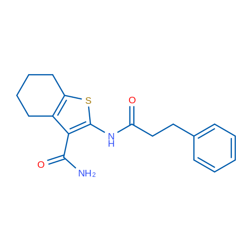2-(3-Phenylpropanamido)-4,5,6,7-tetrahydrobenzo[b]thiophene-3-carboxamide 1g