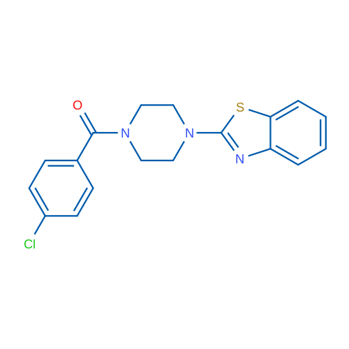 2-[4-(4-Chlorobenzoyl)piperazin-1-yl]-1,3-benzothiazole 1g