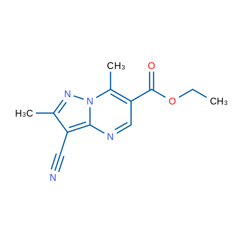 Ethyl 3-cyano-2,7-dimethylpyrazolo[1,5-a]pyrimidine-6-carboxylate 1g