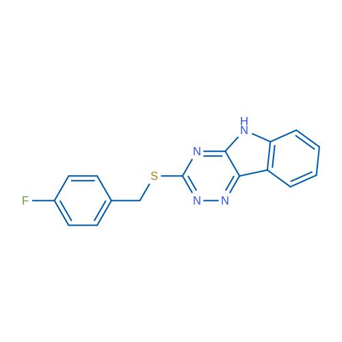 3-{[(4-fluorophenyl)methyl]sulfanyl}-5H-[1,2,4]triazino[5,6-b]indole 1g