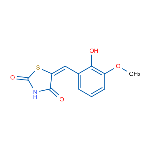 (5E)-5-[(2-Hydroxy-3-methoxyphenyl)methylidene]-1,3-thiazolidine-2,4-dione 1g