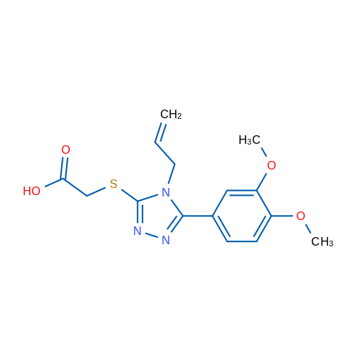 2-((4-Allyl-5-(3,4-dimethoxyphenyl)-4H-1,2,4-triazol-3-yl)thio)acetic acid 1g