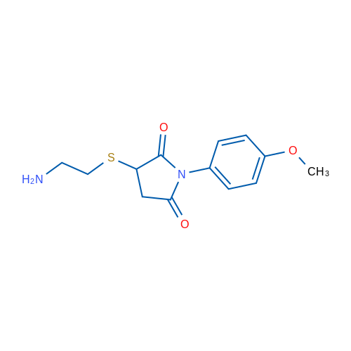 3-((2-Aminoethyl)thio)-1-(4-methoxyphenyl)pyrrolidine-2,5-dione 1g