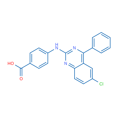 4-[(6-Chloro-4-phenylquinazolin-2-yl)amino]benzoic acid 250mg