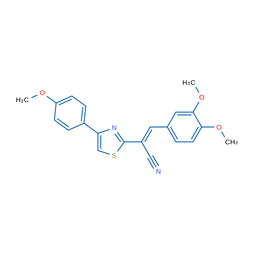 (2E)-3-(3,4-Dimethoxyphenyl)-2-[4-(4-methoxyphenyl)-1,3-thiazol-2-yl]prop-2-enenitrile 1g