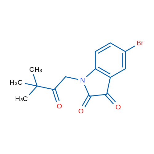 5-Bromo-1-(3,3-dimethyl-2-oxobutyl)indoline-2,3-dione 1g