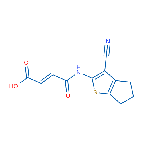 4-((3-Cyano-5,6-dihydro-4H-cyclopenta[b]thiophen-2-yl)amino)-4-oxobut-2-enoic acid 1g