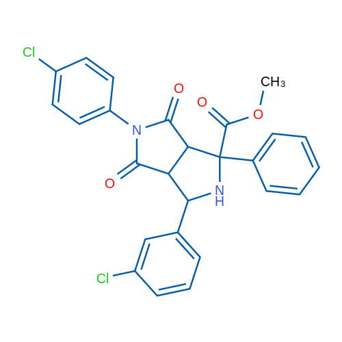 Methyl 3-(3-chlorophenyl)-5-(4-chlorophenyl)-4,6-dioxo-1-phenyl-octahydropyrrolo[3,4-c]pyrrole-1-carboxylate 1g