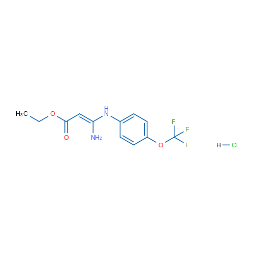Ethyl (2E)-3-amino-3-{[4-(trifluoromethoxy)phenyl]amino}prop-2-enoate hydrochloride 1g