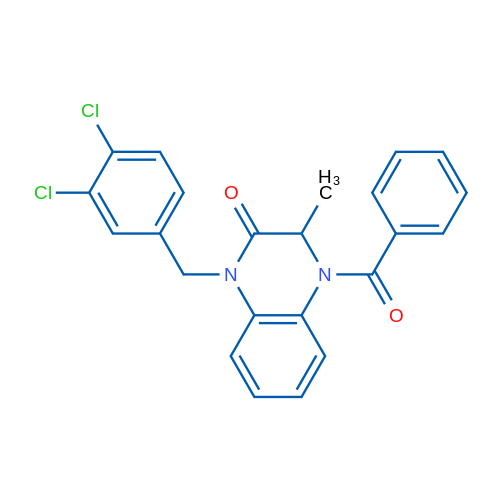 4-Benzoyl-1-[(3,4-dichlorophenyl)methyl]-3-methyl-1,2,3,4-tetrahydroquinoxalin-2-one 1g
