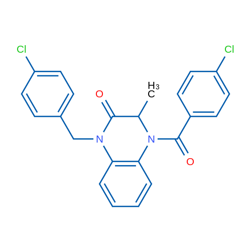 4-(4-Chlorobenzoyl)-1-[(4-chlorophenyl)methyl]-3-methyl-1,2,3,4-tetrahydroquinoxalin-2-one 1g