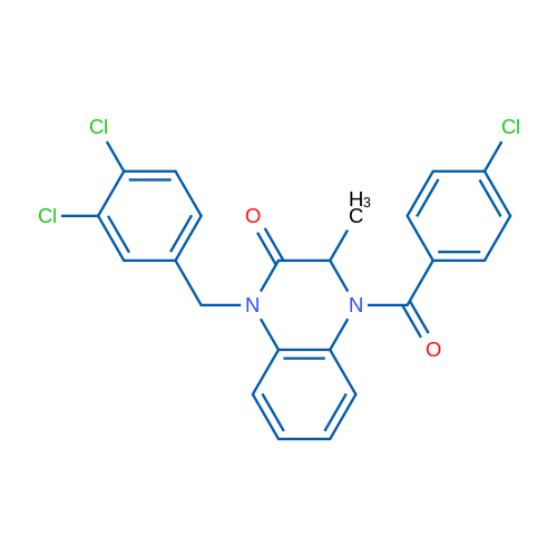 4-(4-Chlorobenzoyl)-1-[(3,4-dichlorophenyl)methyl]-3-methyl-1,2,3,4-tetrahydroquinoxalin-2-one 1g