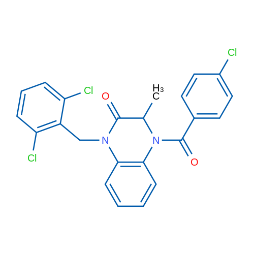 4-(4-Chlorobenzoyl)-1-[(2,6-dichlorophenyl)methyl]-3-methyl-1,2,3,4-tetrahydroquinoxalin-2-one 1g