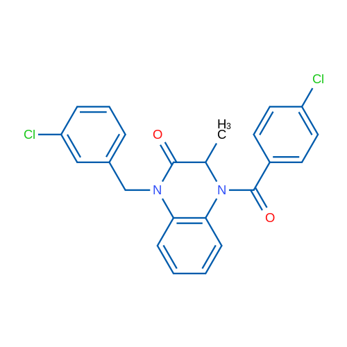 4-(4-Chlorobenzoyl)-1-[(3-chlorophenyl)methyl]-3-methyl-1,2,3,4-tetrahydroquinoxalin-2-one 1g