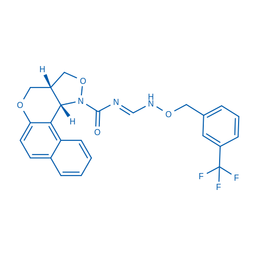 (13S,17R)-N-[(1E)-({[3-(trifluoromethyl)phenyl]methoxy}amino)methylidene]-11,15-dioxa-16-azatetracyclo[8.7.0.0^{2,7}.0^{13,17}]heptadeca-1,3,5,7,9-pentaene-16-carboxamide 100mg