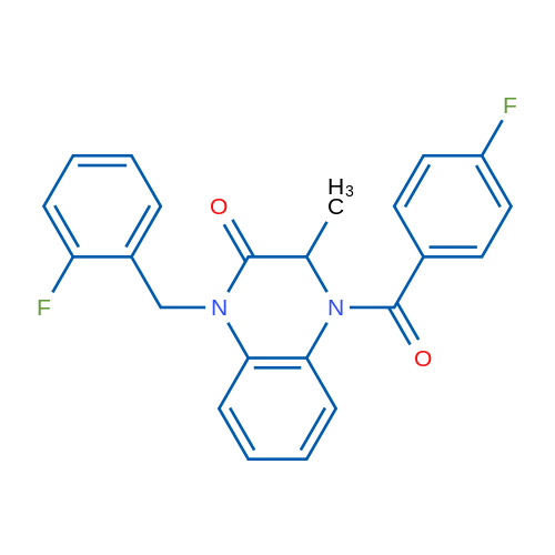 4-(4-Fluorobenzoyl)-1-[(2-fluorophenyl)methyl]-3-methyl-1,2,3,4-tetrahydroquinoxalin-2-one 1g