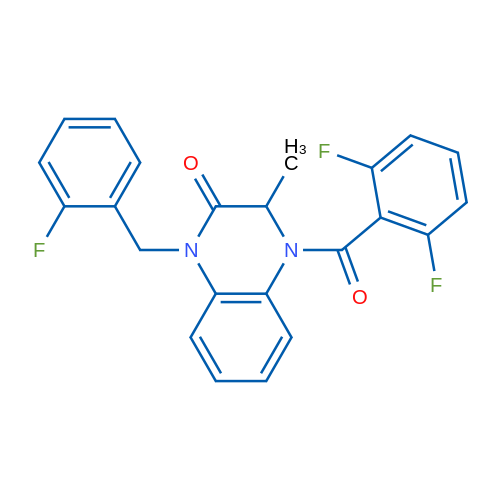 4-(2,6-Difluorobenzoyl)-1-[(2-fluorophenyl)methyl]-3-methyl-1,2,3,4-tetrahydroquinoxalin-2-one 1g