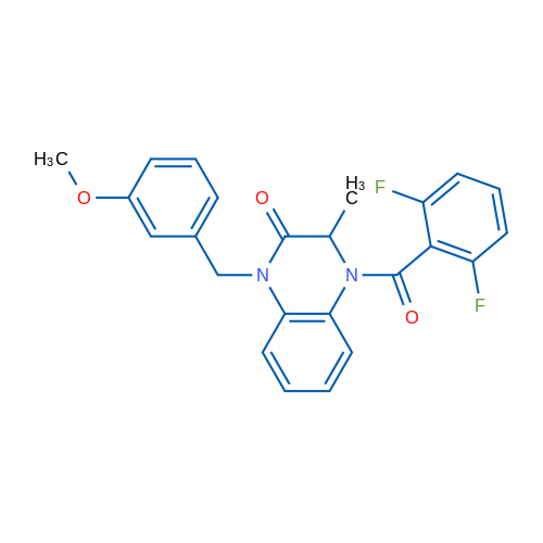 4-(2,6-Difluorobenzoyl)-1-[(3-methoxyphenyl)methyl]-3-methyl-1,2,3,4-tetrahydroquinoxalin-2-one 1g