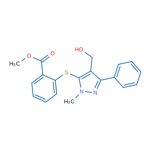Methyl 2-{[4-(hydroxymethyl)-1-methyl-3-phenyl-1H-pyrazol-5-yl]sulfanyl}benzoate 1g