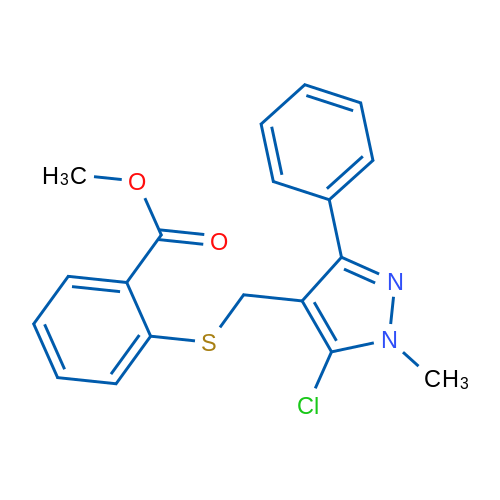 Methyl 2-{[(5-chloro-1-methyl-3-phenyl-1H-pyrazol-4-yl)methyl]sulfanyl}benzoate 1g