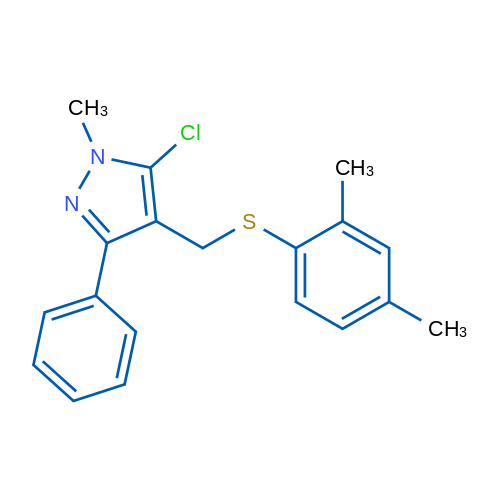 5-Chloro-4-{[(2,4-dimethylphenyl)sulfanyl]methyl}-1-methyl-3-phenyl-1H-pyrazole 1g