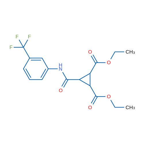 1,2-Diethyl 3-{[3-(trifluoromethyl)phenyl]carbamoyl}cyclopropane-1,2-dicarboxylate 1g