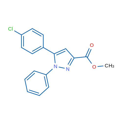 Methyl 5-(4-chlorophenyl)-1-phenyl-1H-pyrazole-3-carboxylate 1g