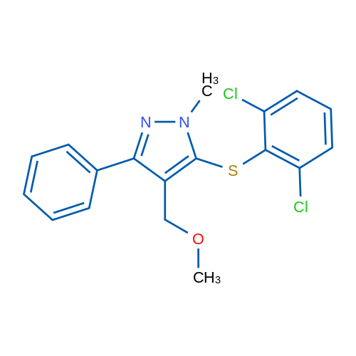 5-[(2,6-Dichlorophenyl)sulfanyl]-4-(methoxymethyl)-1-methyl-3-phenyl-1H-pyrazole 1g