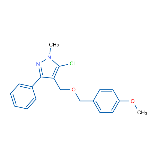 5-Chloro-4-{[(4-methoxyphenyl)methoxy]methyl}-1-methyl-3-phenyl-1H-pyrazole 1g