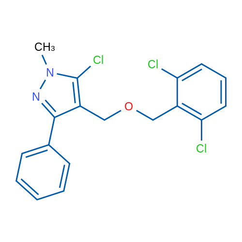 5-Chloro-4-{[(2,6-dichlorophenyl)methoxy]methyl}-1-methyl-3-phenyl-1H-pyrazole 1g
