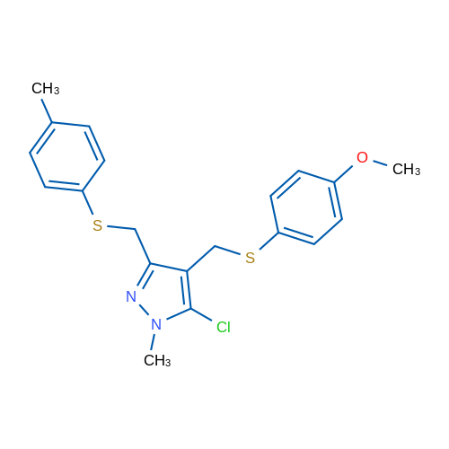 5-Chloro-4-{[(4-methoxyphenyl)sulfanyl]methyl}-1-methyl-3-{[(4-methylphenyl)sulfanyl]methyl}-1H-pyrazole 1g