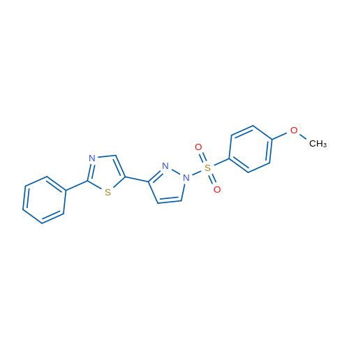 5-[1-(4-Methoxybenzenesulfonyl)-1H-pyrazol-3-yl]-2-phenyl-1,3-thiazole 1g