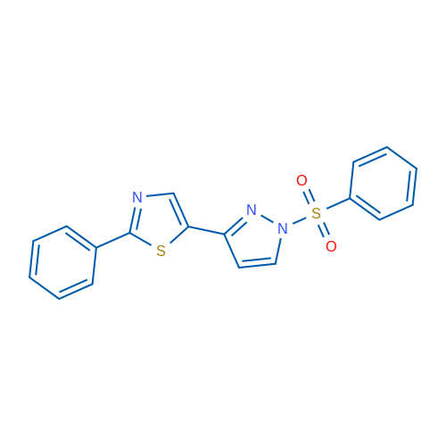5-[1-(Benzenesulfonyl)-1H-pyrazol-3-yl]-2-phenyl-1,3-thiazole 1g