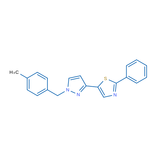 5-{1-[(4-methylphenyl)methyl]-1H-pyrazol-3-yl}-2-phenyl-1,3-thiazole 1g