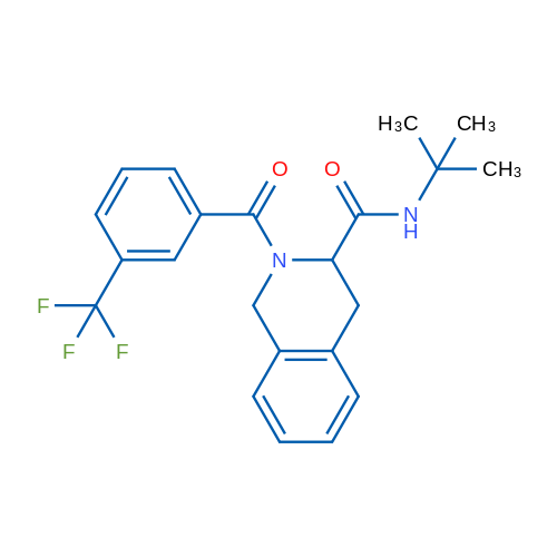 N-tert-Butyl-2-[3-(trifluoromethyl)benzoyl]-1,2,3,4-tetrahydroisoquinoline-3-carboxamide 1g