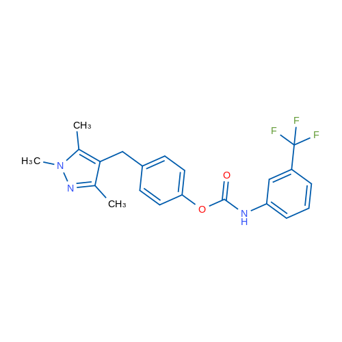 4-[(1,3,5-Trimethyl-1H-pyrazol-4-yl)methyl]phenyl N-[3-(trifluoromethyl)phenyl]carbamate 1g