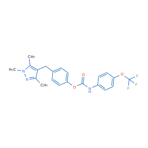 4-[(1,3,5-Trimethyl-1H-pyrazol-4-yl)methyl]phenyl N-[4-(trifluoromethoxy)phenyl]carbamate 1g