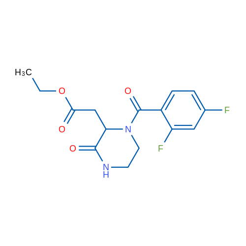 Ethyl 2-[1-(2,4-difluorobenzoyl)-3-oxopiperazin-2-yl]acetate 1g