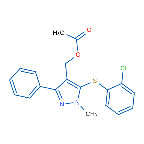 {5-[(2-chlorophenyl)sulfanyl]-1-methyl-3-phenyl-1H-pyrazol-4-yl}methyl acetate 1g