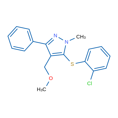 5-[(2-Chlorophenyl)sulfanyl]-4-(methoxymethyl)-1-methyl-3-phenyl-1H-pyrazole 1g