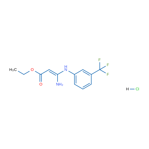 Ethyl (2E)-3-amino-3-{[3-(trifluoromethyl)phenyl]amino}prop-2-enoate hydrochloride 1g